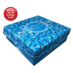 R10 CETAK COATED 350 FLORAL BIRU 2W